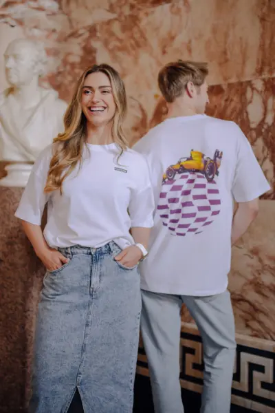 lifestyle photoGLOBAL Essential Tee - White