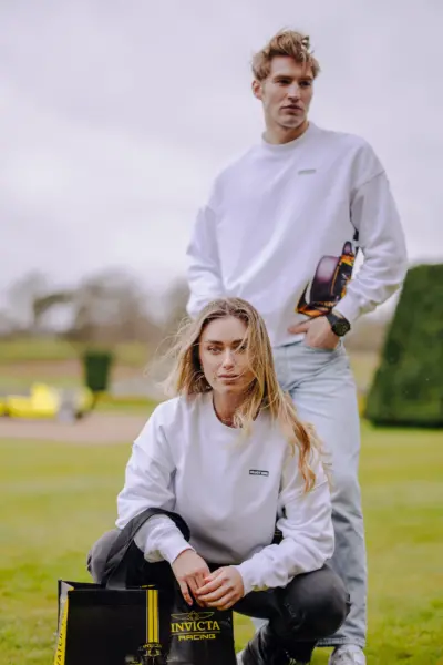 lifestyle photoLIVERY Essential Crew Neck - White