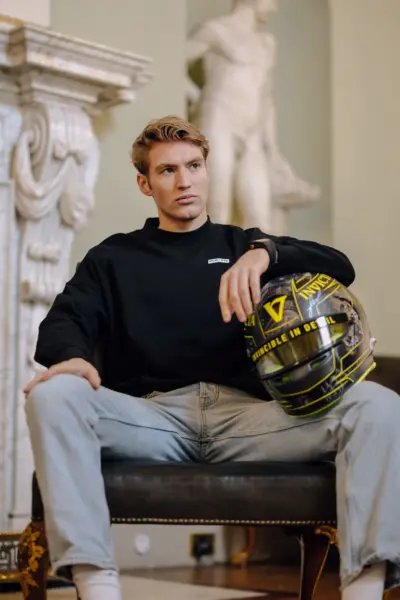 lifestyle photoGLOBAL Essential Crew Neck - Black