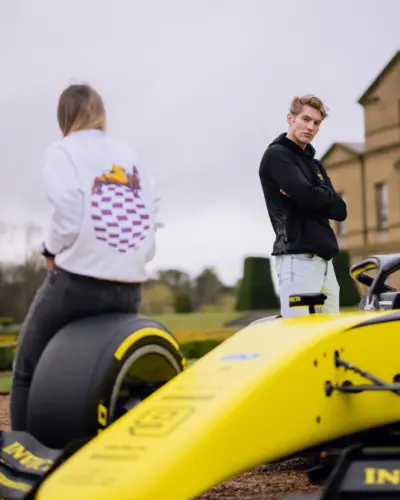 lifestyle photoGLOBAL Essential Crew Neck - White