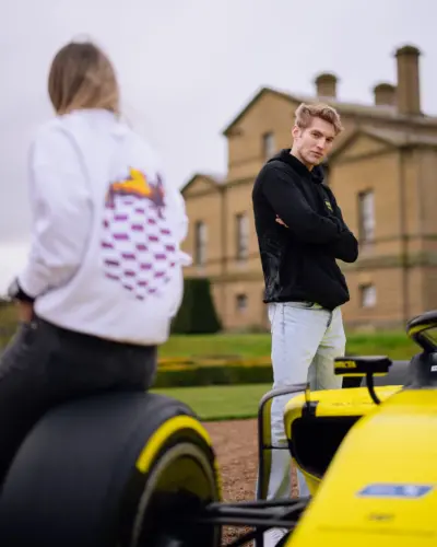 lifestyle photoGLOBAL Essential Crew Neck - White