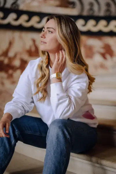 lifestyle photoVICE Essential Crew Neck - White