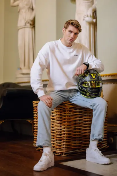 lifestyle photoVICE Essential Crew Neck - White